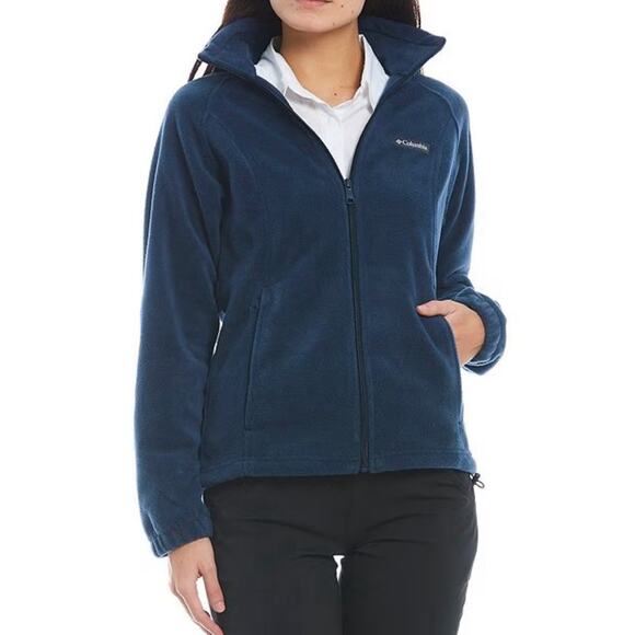 Columbia Benton navy fleece zip jacket size medium - Picture 1 of 7
